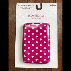 Isaac Mizrahi New York aluminum wallet RFID safe